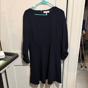 Lark & Ro Classic Navy Long Sleeve Dress